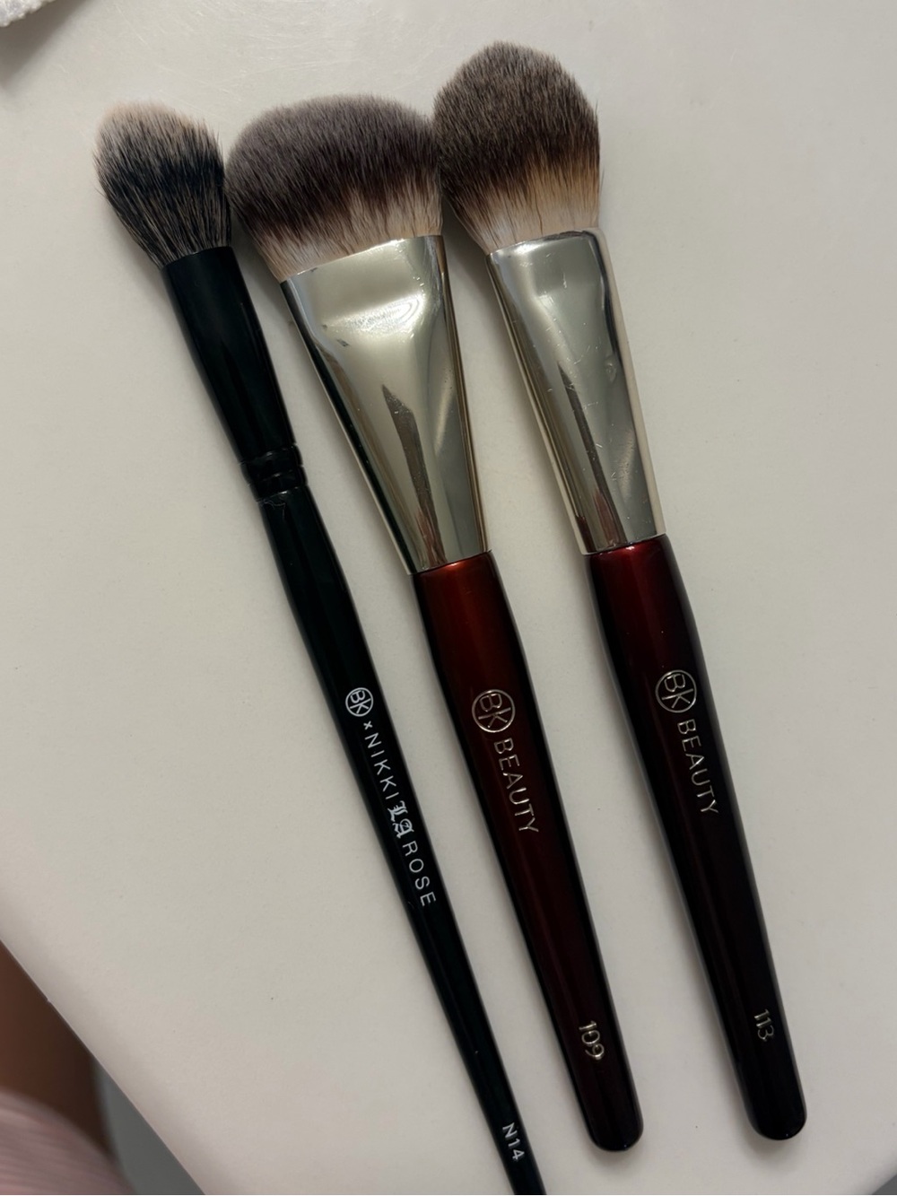 3-Piece Women Makeup Brush Set in Brown and Black - Beauty/Nikki Rose